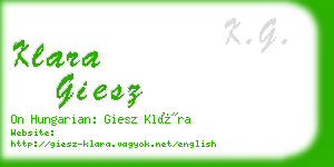 klara giesz business card